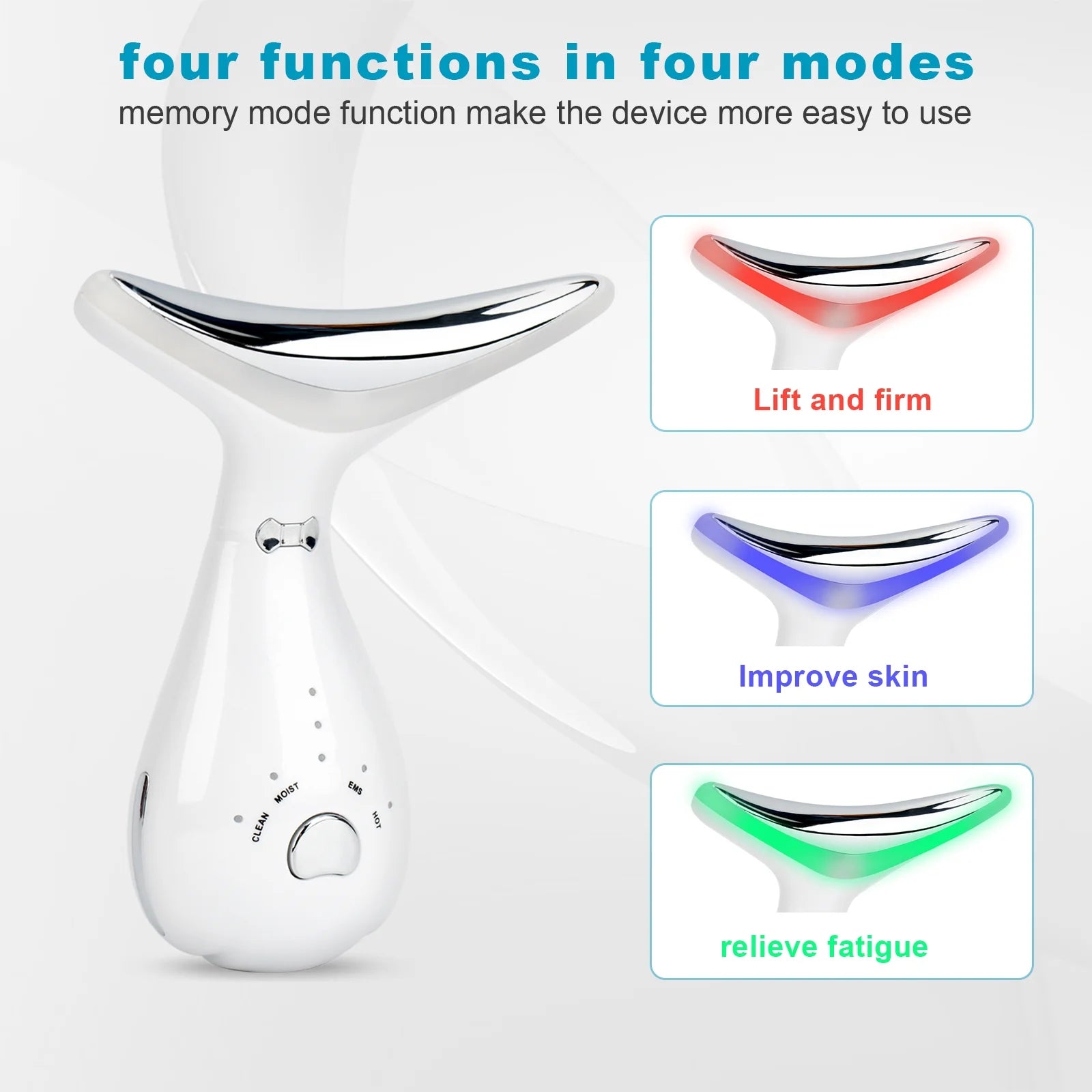 Neck & Skin Face Beauty Facial Massager, 3 in 1 Portable Face Massager for Skin Care, Face Sculpting , Vibration, Thermal, Microcurrent